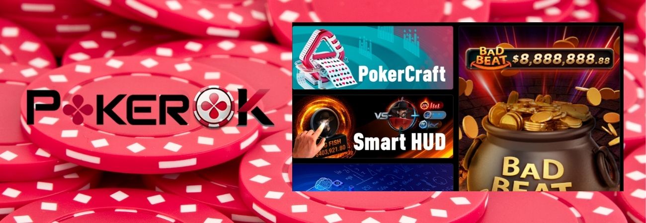 PokerOK online room regularly holds free tournaments in which you can not only win prizes